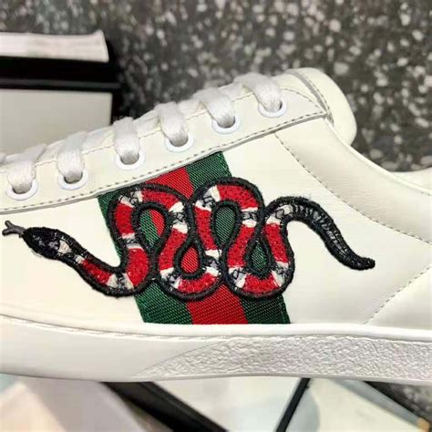 gucci lace up sneaker white|gucci ace sneakers kingsnake.